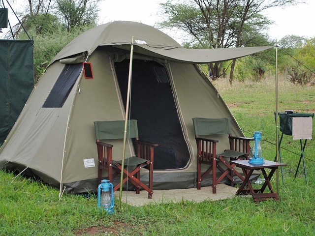 Safari v Tanzanii - ubytování ve stanech