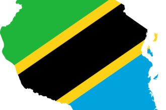 Mapa vlajka Tanzánie